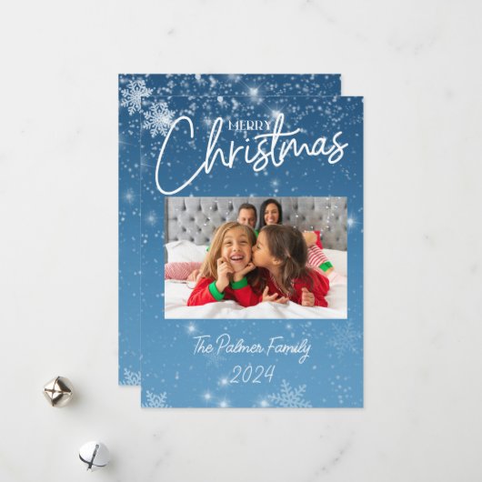 Grunge-papierontwerp Feestdagenkaart (Voorkant / Achterkant in situ)