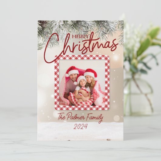 Grunge-papierontwerp Feestdagenkaart (Staand voorkant)