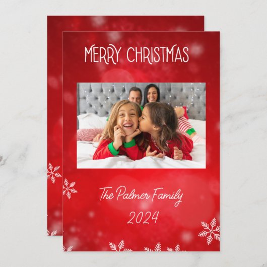 Grunge-papierontwerp Feestdagenkaart (Voorkant / Achterkant)