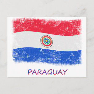 Grunge Paraguay Flag Briefkaart