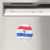 Grunge Paraguay Vlag Magneet (Insitu (Vaatwasser))