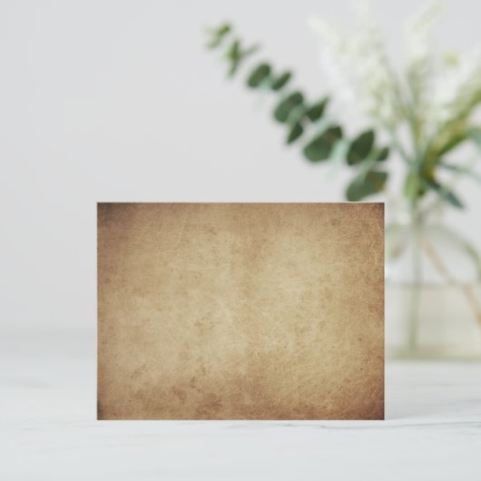 Grunge Parchment Rustic Briefkaart (Staand voorkant)