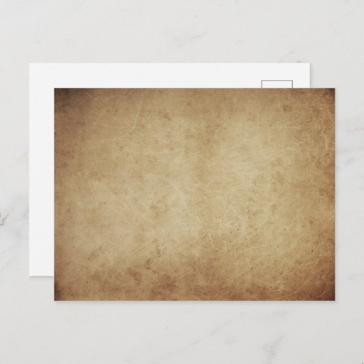 Grunge Parchment Rustic Briefkaart (Voorkant / Achterkant)