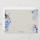 Grunge Party Invitation Kaart (Achterkant)