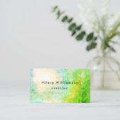 Grunge Pastel Green Visitekaartje (Staand voorkant)