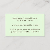 Grunge Pastel Green Visitekaartje (Achterkant)