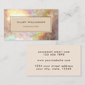 Grunge Pastel Holograaf Beige Visitekaartje (Voorkant / Achterkant)