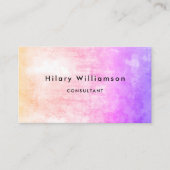 Grunge Pastel Lila Roze Visitekaartje (Voorkant)
