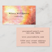 Grunge Pastel Oranje Roze Visitekaartje (Voorkant / Achterkant)