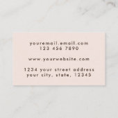 Grunge Pastel Tan Beige Heart Hartelijk dank Visitekaartje (Achterkant)