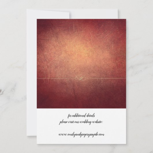 Grunge Patina roest bruin metallisch Save The Date (Achterkant)