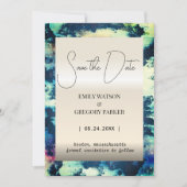 Grunge Patina roest metallic Save the Date (Voorkant)