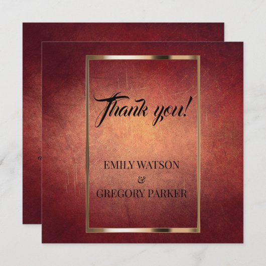 Grunge Patina vintage achtergrond Bedankkaart (Voorkant / Achterkant)