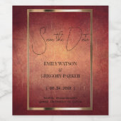 Grunge Patina vintage achtergrond Wijn Etiket (Enkel label)