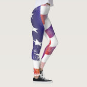 Grunge patriotic stromend Amerikaanse vlag, Old Gl Leggings (Rechts)