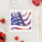 Grunge patriotic stromend Amerikaanse vlag, Old Gl Servet (Insitu)