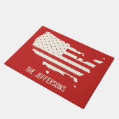 Grunge Patriottische Amerikaanse vlag Deurmat (Schuin)