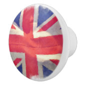 Grunge Patriottische Vlag van het Verenigd Koninkr Keramische Knop (Rechts)
