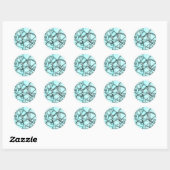 Grunge Patroon 221 Ronde Sticker (Vel)