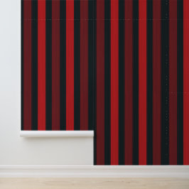 Grunge Patroon Stripe Achtergrond Rood Zwart Behang