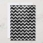 Grunge Pattern Black and White Chevron Bar Mitzvah Kaart (Achterkant)