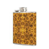 Grunge Pattern Steampunk Gold en Brown Flask Heupfles (Links)