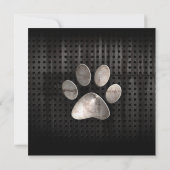 Grunge Paw Print Kaart (Achterkant)