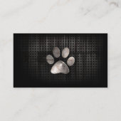 Grunge Paw Print Visitekaartje (Achterkant)