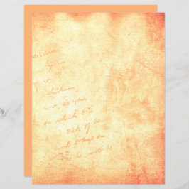  Grunge Peach Oranje Script Texture
