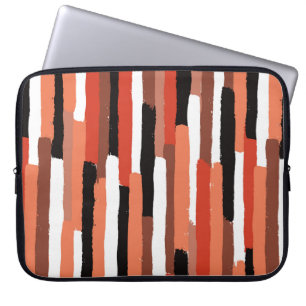 Grunge penseelstreken geometrisch naadloos patroon laptop sleeve