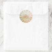 Grunge perkament Adresetiketten Ronde Sticker (Tas)