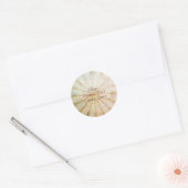 Grunge perkament Adresetiketten Ronde Sticker (Envelop)