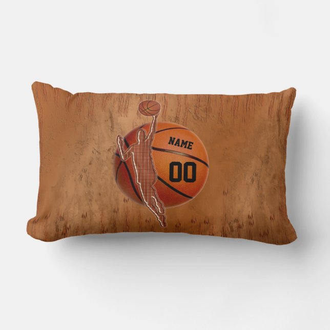 Grunge Personalized Basketball Pillow voor jongens Kussen (Voorkant)