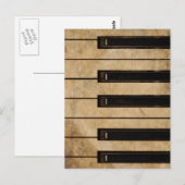 Grunge piano briefkaart (Voorkant / Achterkant)