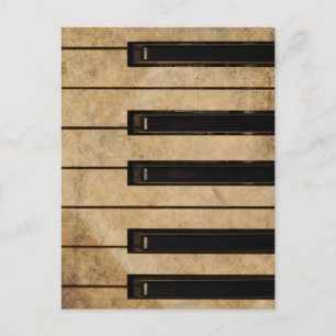 Grunge piano briefkaart
