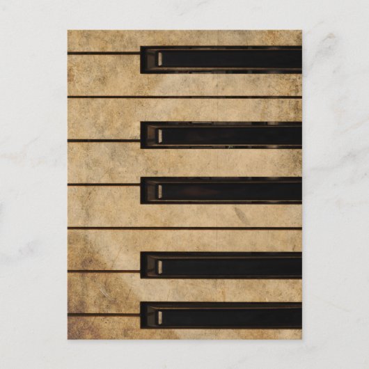 Grunge piano briefkaart (Voorkant)