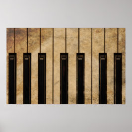 Grunge  piano poster