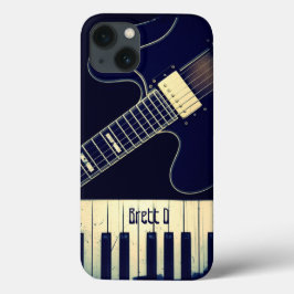 Grunge Piano-toetsenbord, speciaal aangepast iPhone 13 Hoesje