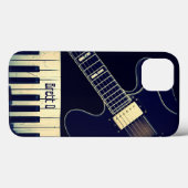 Grunge Piano-toetsenbord, speciaal aangepast Case-Mate iPhone Case (Achterkant (horizontaal))