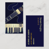 Grunge Piano-toetsenbord, speciaal aangepast Visitekaartje (Voorkant / Achterkant)