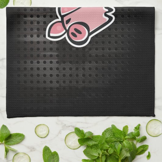 Grunge Pig Theedoek (Gevouwen)