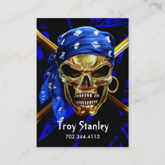 Grunge Pirate Business Card-sjabloon Visitekaartje