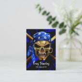 Grunge Pirate Business Card-sjabloon Visitekaartje (Staand voorkant)