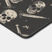 Grunge Pirate Skulls Patroon Bureaumat (Hoek)