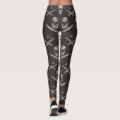 Grunge Pirate Skulls Patroon Leggings (Achterkant)