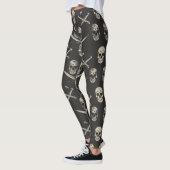 Grunge Pirate Skulls Patroon Leggings (Links)