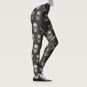 Grunge Pirate Skulls Patroon Leggings (Rechts)