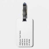 Grunge Pitbull-doodsbang Bagagelabel (Achterkant verticaal)