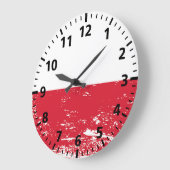Grunge Poland Flag Grote Klok (Hoek)