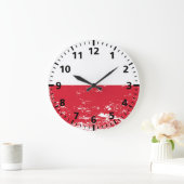 Grunge Poland Flag Grote Klok (Huis)
